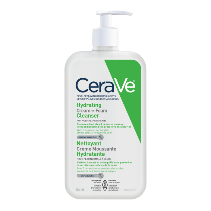 Hydrating CreamtoFoam Cleanser Facial Cleanser CeraVe