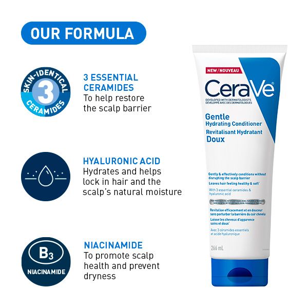 Gentle Hydrating Conditioner - 3 Ceramides + HA - CeraVe