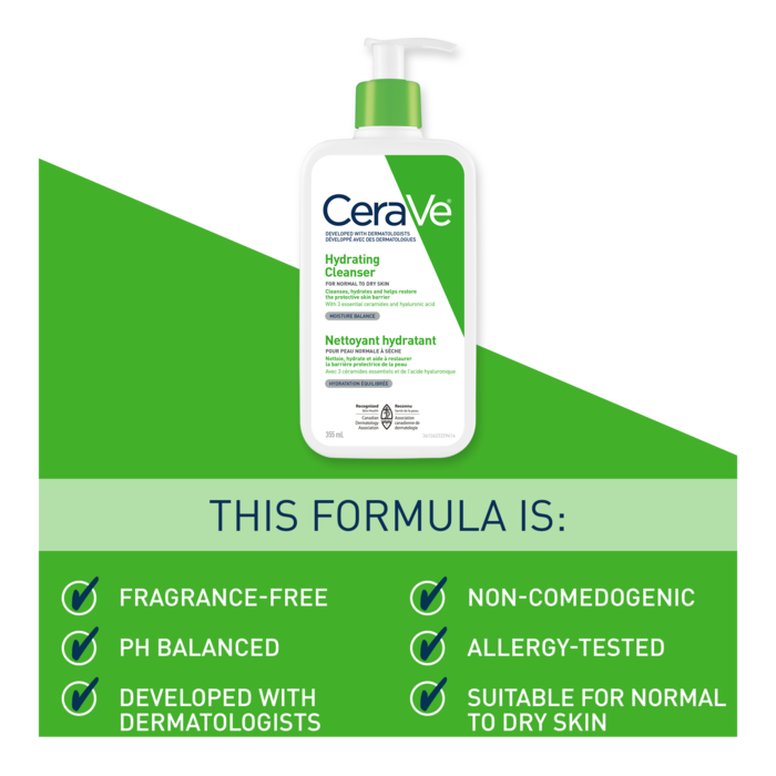 Hydrating Facial Cleanser | Cleansers for Normal to Dry Skin | CeraVe