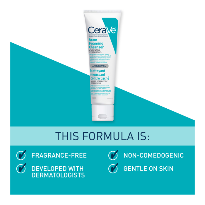 Acne Foaming Cleanser with Benzoyl Peroxide CeraVe Canada