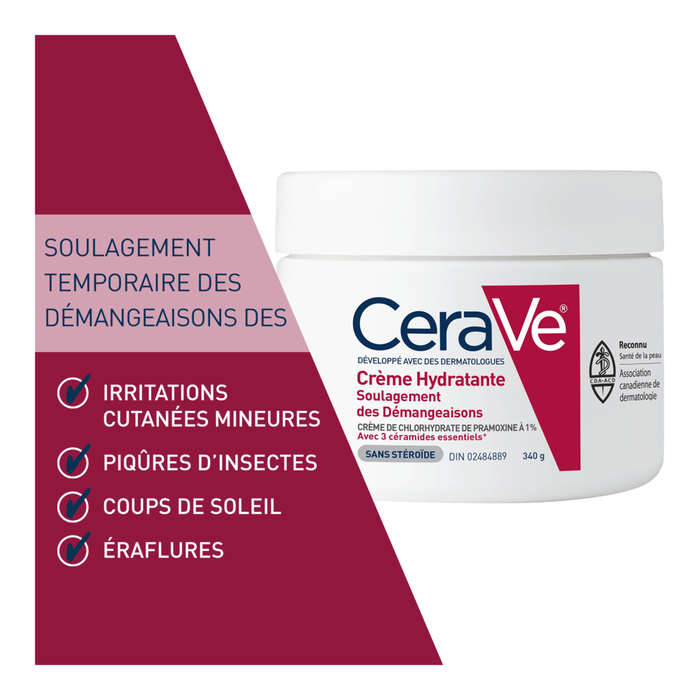 Cerave Le Rouges Crème hydratante soulagement des démangeaisons | CeraVe